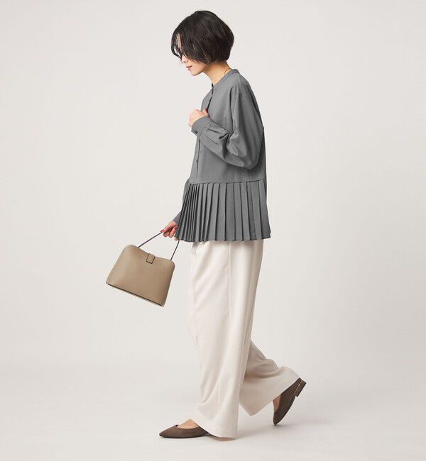UNITED ARROWS green label relaxing「［size SHORTあり］スソ プリーツ シャツ マシンウォッシャブル 吸水速乾」|シャツ・ブラウス|