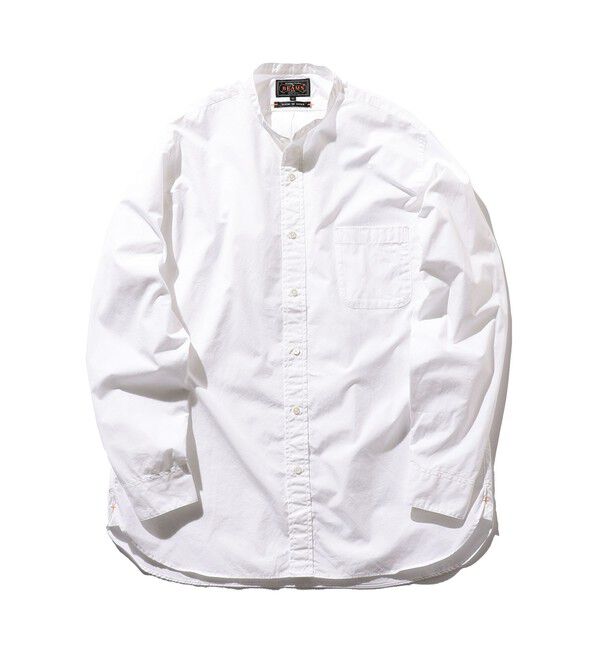 BEAMS PLUS「Band Collar 120/3 Broad Classic Fit」|シャツ・ブラウス|WHITE