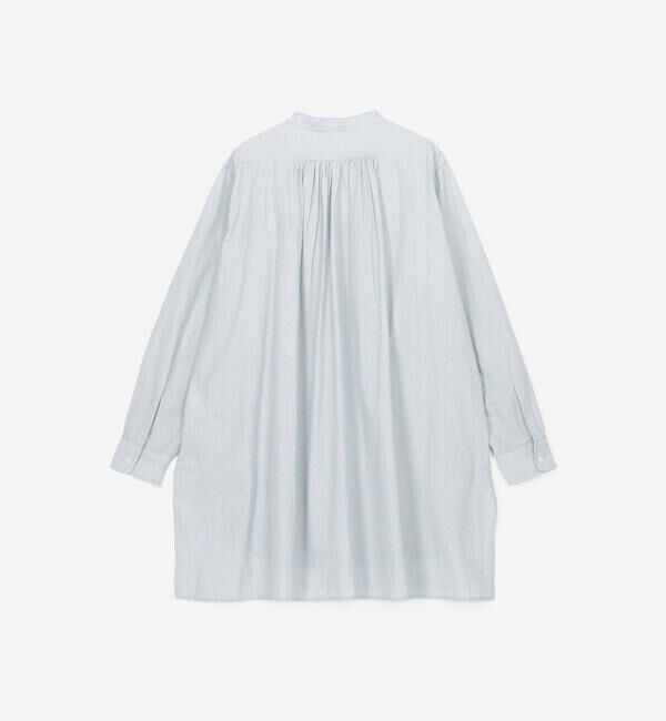  「INDIA INDUSTRY | コットン バンドカラーブザムチュニックシャツ STRIPE WOMEN」|シャツ・ブラウス|