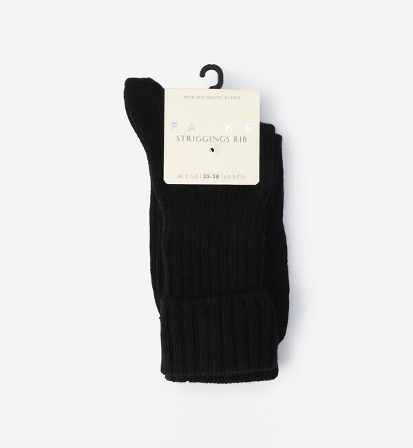 FALKE 「FALKE | 47520 STRIGGINGS RIB SOCKS WOMEN」|ソックス|BLACK