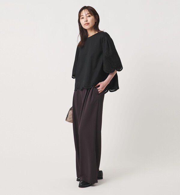 UNITED ARROWS「エンブロイダリー スカラップ Tシャツ」|Tシャツ・カットソー|