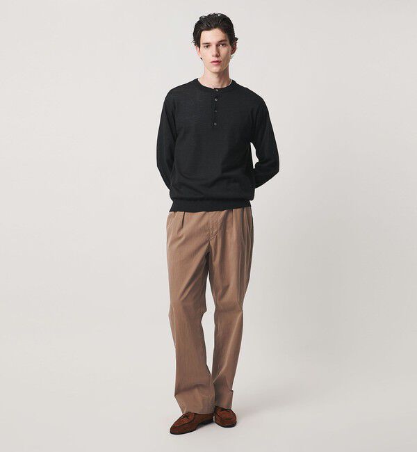 UNITED ARROWS「コットン/ナイロン ギャバピーチ ナチュラルトラウザーズ」|スラックス|