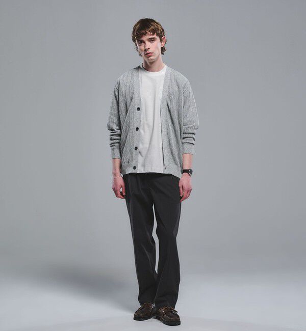 UNITED ARROWS green label relaxing「A+ COOL ミジンボーダー ビズ クルーネック カットソー Tシャツ -接触冷感・吸水速乾-」|Tシャツ・カットソー|