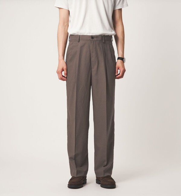UNITED ARROWS green label relaxing「TR 和紙 2プリーツ スラックス W4」|スラックス|