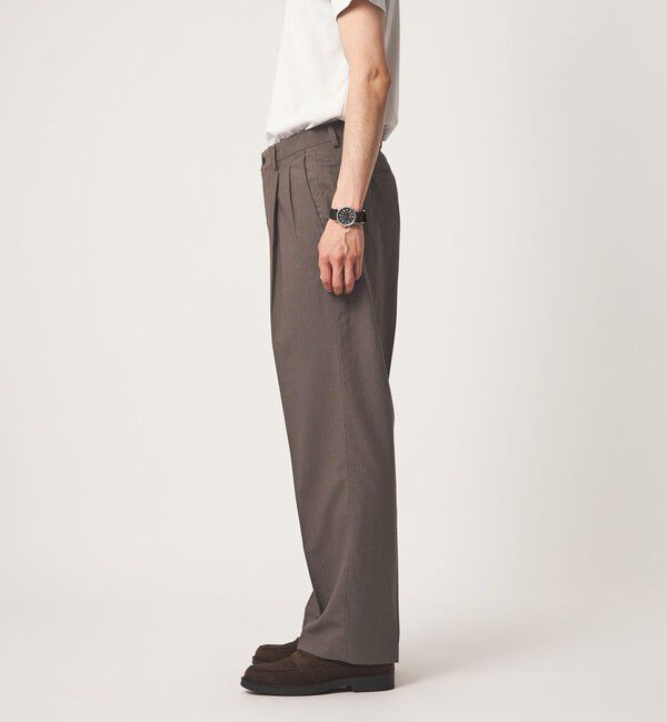 UNITED ARROWS green label relaxing「TR 和紙 2プリーツ スラックス W4」|スラックス|