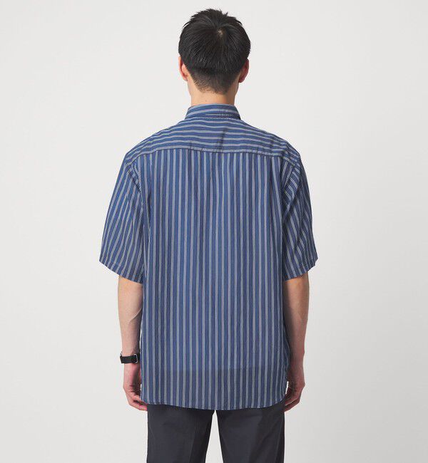 UNITED ARROWS green label relaxing「フィブリル ストライプ ジャストルーズ 半袖 シャツ」|シャツ・ブラウス|