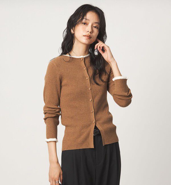 UNITED ARROWS green label relaxing「ハイショク リブ ニット カーディガン」|カーディガン|MD.BROWN