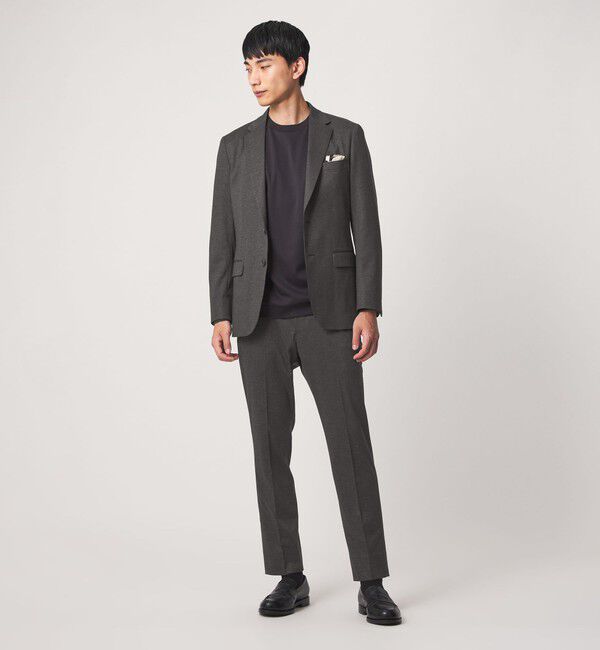 UNITED ARROWS green label relaxing「A+ プリントジャージー グレンプレイド 2B スタンダード セットアップ ジャケット -ストレッチ-」|テーラードジャケット|