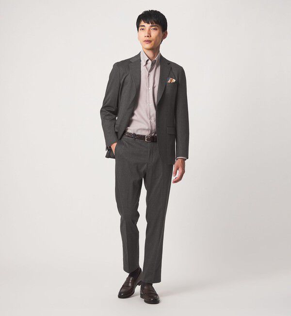 UNITED ARROWS green label relaxing「A+ プリントジャージー グレンプレイド スタンダード イージー セットアップ パンツ スラックス -ストレッ」|スラックス|
