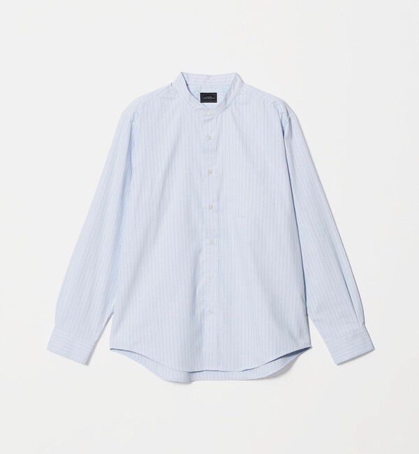 UNITED ARROWS green label relaxing「MULTI FUNCTION ピンオックス バンドカラー 長袖シャツ -UVカット・吸水速乾・遮熱-」|シャツ・ブラウス|LT.BLUE