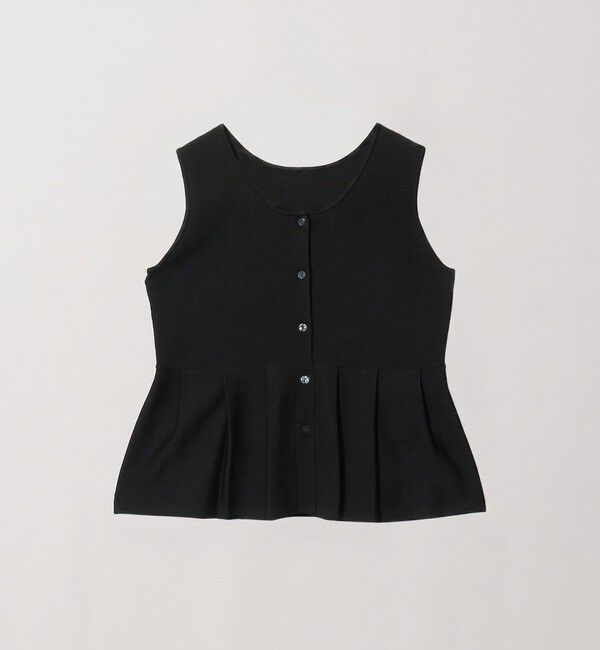 UNITED ARROWS green label relaxing「＜GLR_MINE＞ペプラム 2WAY  ニット ベスト ウォッシャブル」|ベスト・ジレ|BLACK