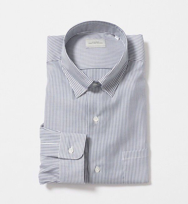UNITED ARROWS green label relaxing「エブリット コットン ストライプ リラックス スナップ ボタンダウン シャツ -イージーアイロン-」|シャツ・ブラウス|