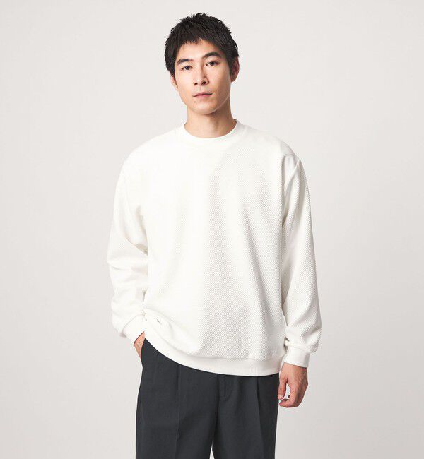 UNITED ARROWS green label relaxing「ツイル パフ クルーネック 長袖 カットソー」|Tシャツ・カットソー|WHITE