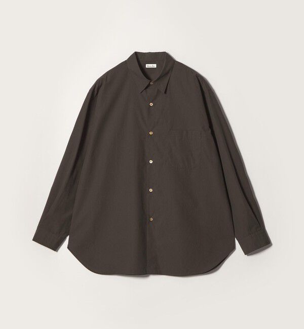 STEVEN ALAN「＜Steven Alan＞ 60 コンパクト ストライプ レギュラーカラー シャツ LOOSE」|シャツ・ブラウス|DK.BROWN