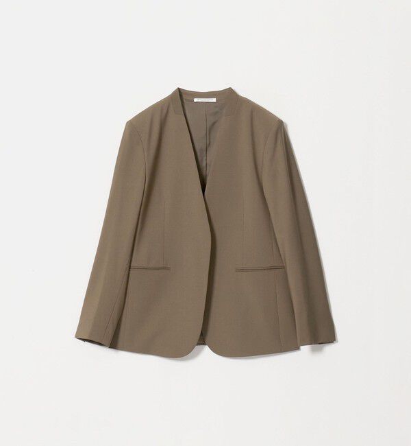 BEAUTY&YOUTH UNITED ARROWS「毛ポリエステルブレンド トロピカル カラーレスジャケット」|ノーカラージャケット|
