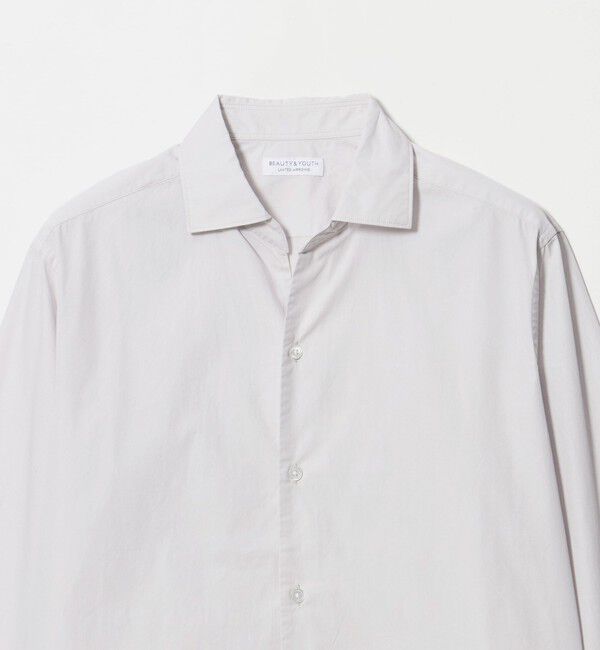 BEAUTY&YOUTH UNITED ARROWS「【WEB限定 WARDROBE SMART】コットン ワイドカラー スキッパー シャツ」|シャツ・ブラウス|