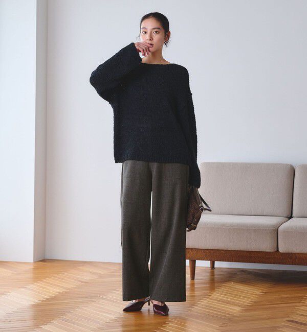 BEAUTY&YOUTH UNITED ARROWS「【WEB限定 Wardrobe DAILY MINIMAL】メランジ ステッチワイドパンツ ウォッシャブル」|スラックス|