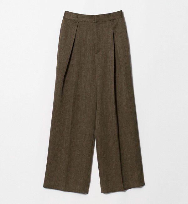 BEAUTY&YOUTH UNITED ARROWS「ツイードライク レイヤータック ワイドパンツ ウォッシャブル」|その他|DK.BROWN