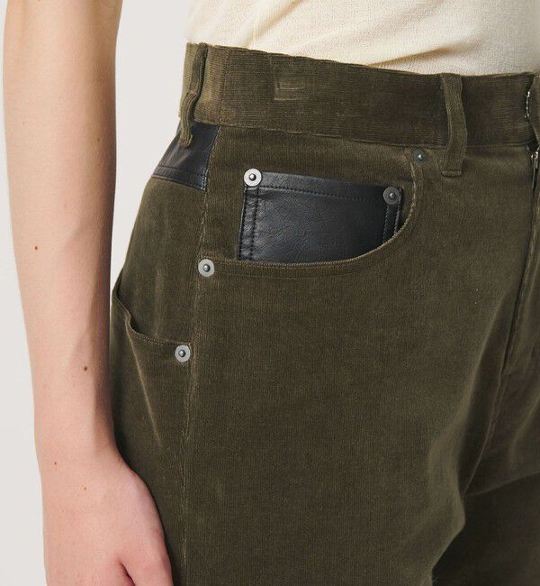 ATTISESSION「＜ATTISESSION＞CORD&times;レザーライク パンツ」|チノ|