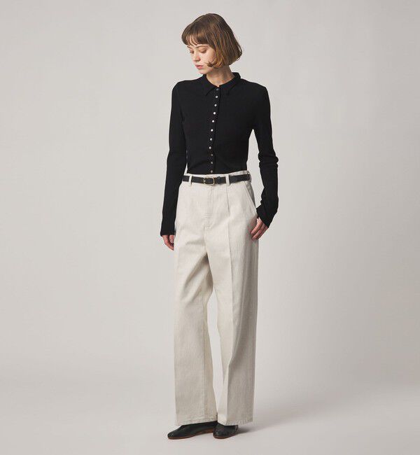 STEVEN ALAN「＜Steven Alan＞ウール リブ ポロエリ  カーディガン」|カーディガン|