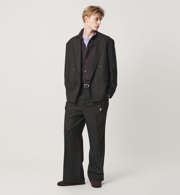 BEAUTY&YOUTH UNITED ARROWS「N/SUIT サキソニー 2プリーツ ワイド スラックス」|チノ|