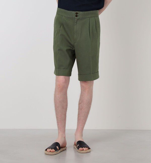 TOMORROWLAND MENS「コットンリネン 製品染め バックグルカショートパンツ」|その他|