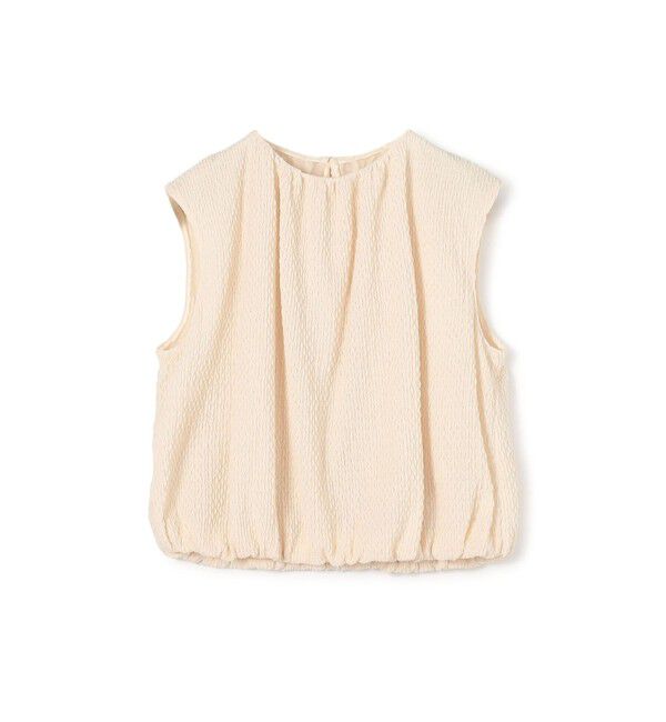 Ballsey「シアートリコット ギャザーショートブラウス」|Tシャツ・カットソー|41 ライトベージュ