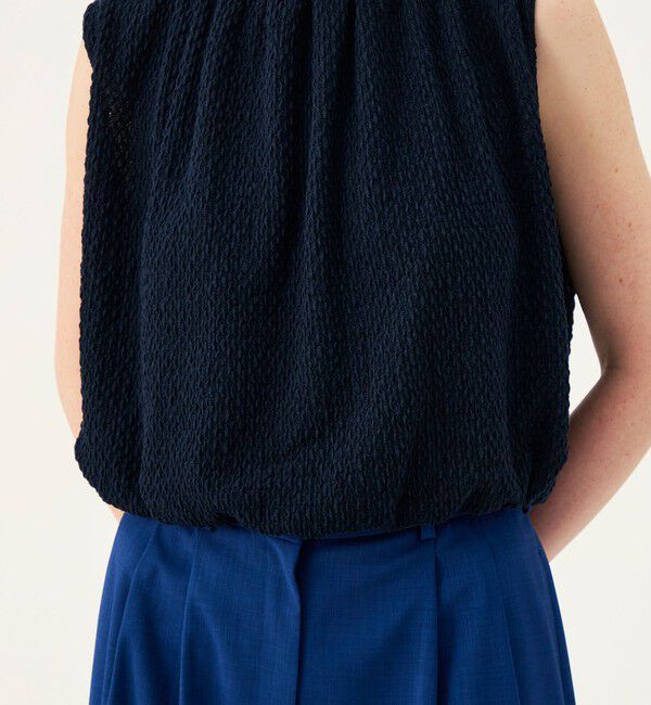 Ballsey「シアートリコット ギャザーショートブラウス」|Tシャツ・カットソー|
