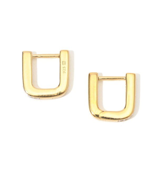 TOMORROWLAND GOODS「Otiumberg. Pave Edged Square フープピアス」|ピアス|
