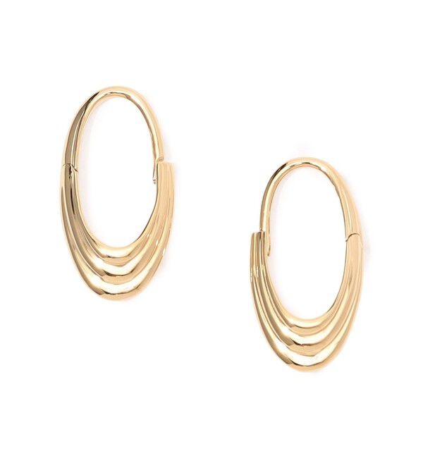 TOMORROWLAND GOODS「Otiumberg. Roscida Ridged Hoops ゴールド ピアス」|ピアス|