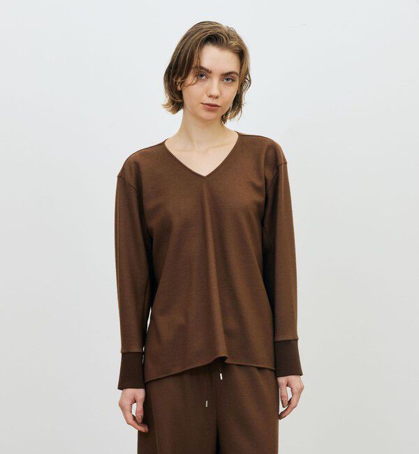 DES PRES「【WEB先行予約】ニットコンビネーション Vネックプルオーバー」|Tシャツ・カットソー|