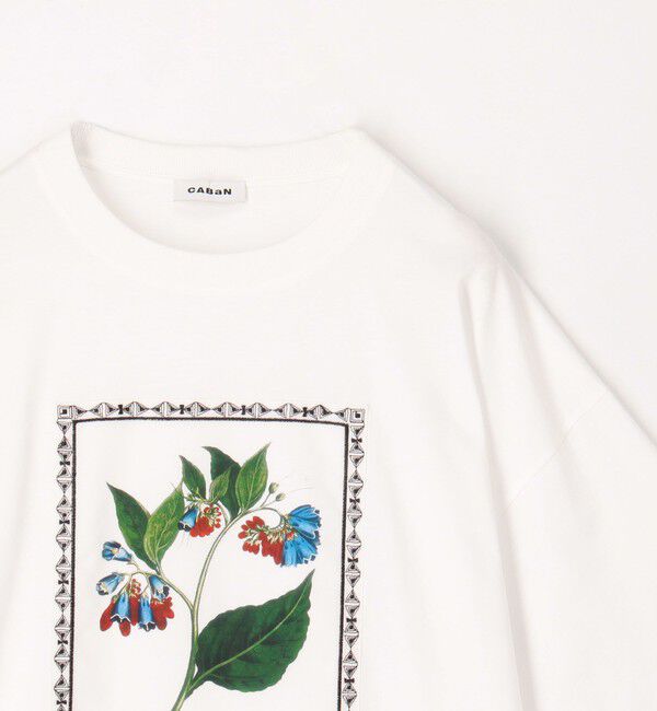 CABaN「スビンコットン FLOWER Tシャツ」|Tシャツ・カットソー|