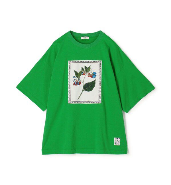 CABaN「スビンコットン FLOWER Tシャツ」|Tシャツ・カットソー|56 グリーン系