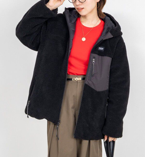 NOLLEY'S「【WEB＆一部店舗限定色アイテム】【TAION/タイオン】ボア&times;ダウンフーミドル丈ダウン(リバーシブル)」|ダウン|