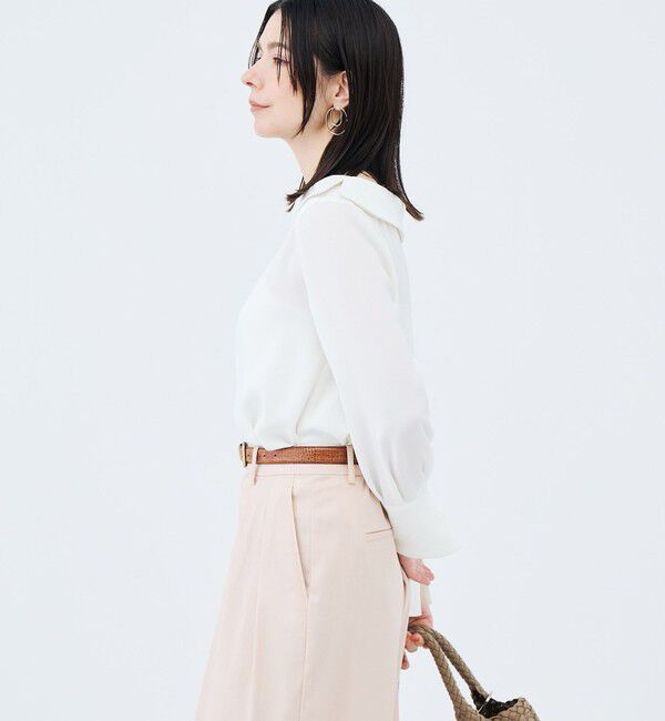 NOLLEY'S sophi「ウォッシャブルロールカラージョーゼットブラウス」|シャツ・ブラウス|