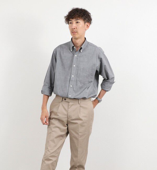 NOLLEY'S goodman「《ビジカジ対応》ダンガリーボタンダウンシャツ 26AW」|シャツ・ブラウス|
