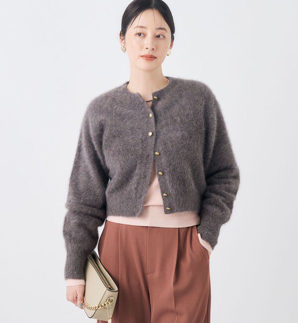 NOLLEY'S sophi「カシミヤ混へアリーショート丈クルーネックカーディガン」|カーディガン|