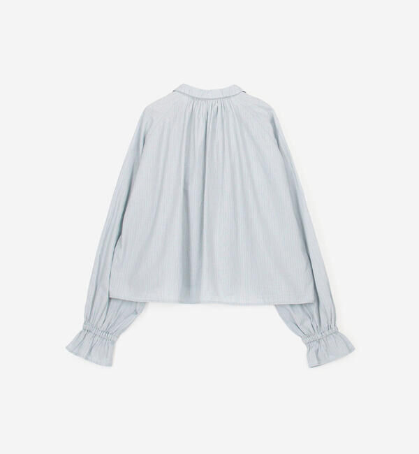  「INDIA INDUSTRY | コットン 長袖スキッパーシャツ STRIPE WOMEN」|シャツ・ブラウス|
