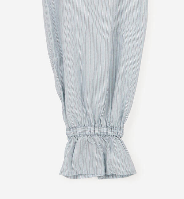  「INDIA INDUSTRY | コットン 長袖スキッパーシャツ STRIPE WOMEN」|シャツ・ブラウス|