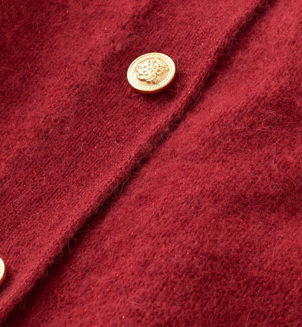  「ヘアリーラメVネックカーデ」|カーディガン|
