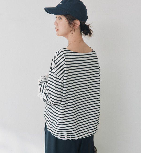  「【接触冷感/透湿性/紫外線防止】レースカフスカットソー」|Tシャツ・カットソー|