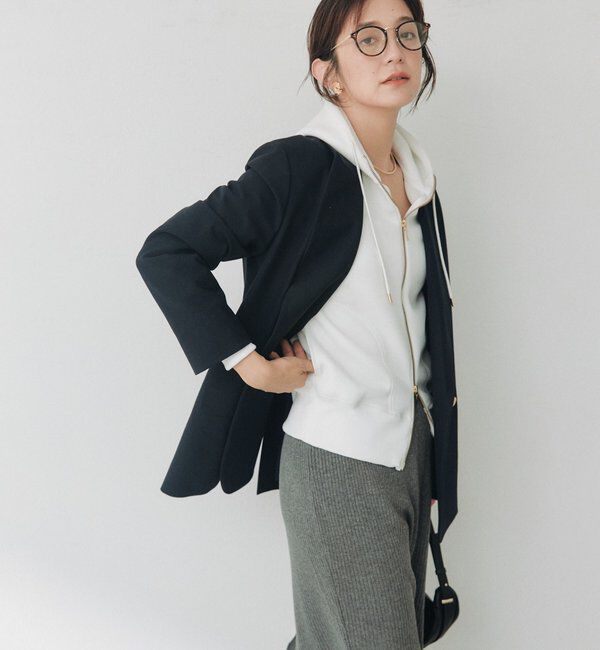  「【WEB限定】スポンジダンボールZIPパーカーカットソー」|パーカー|
