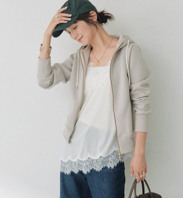  「【WEB限定】スポンジダンボールZIPパーカーカットソー」|パーカー|