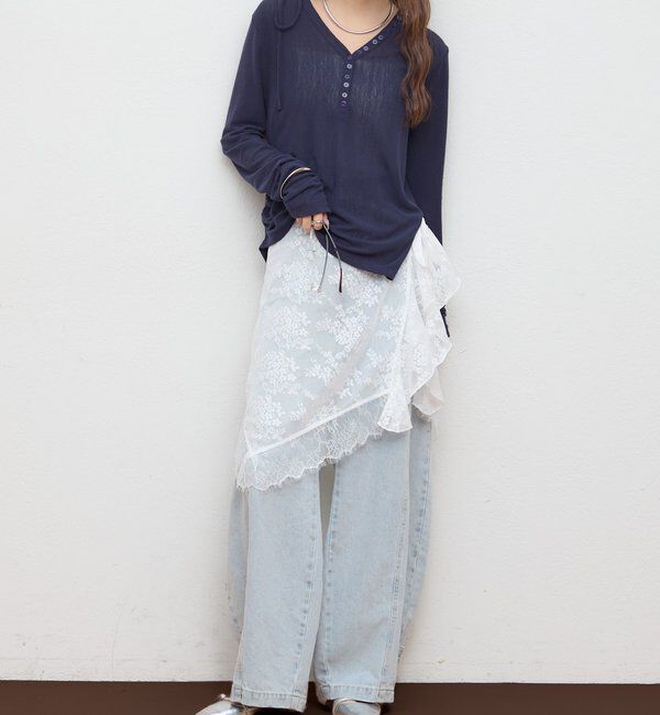  「サイドスリットヘンリーカットソー」|Tシャツ・カットソー|