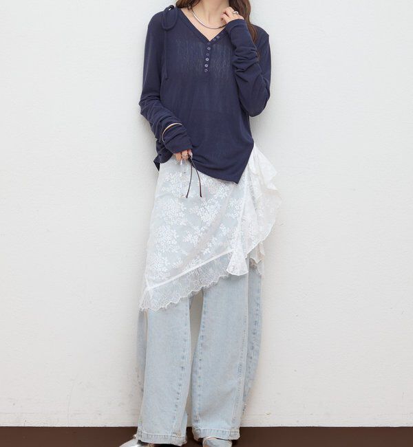  「サイドスリットヘンリーカットソー」|Tシャツ・カットソー|