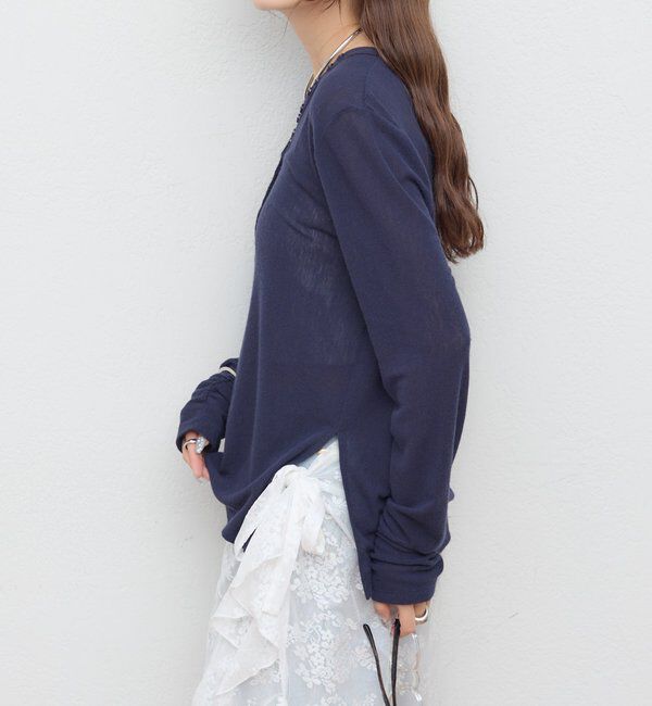  「サイドスリットヘンリーカットソー」|Tシャツ・カットソー|