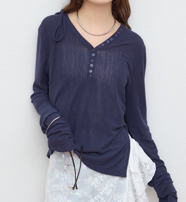 「サイドスリットヘンリーカットソー」|Tシャツ・カットソー|
