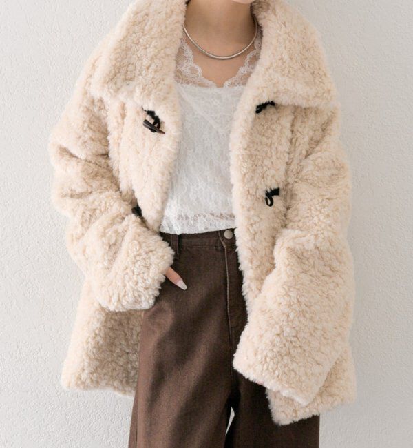  「トグルボタンファーコート」|その他|