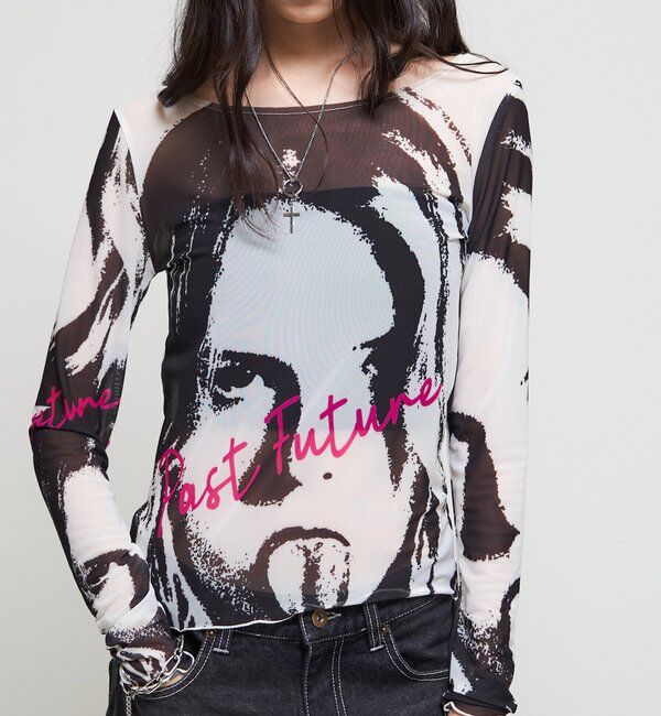  「【26AW LOOK掲載品番】シャーロットミューズパワーメッシュ」|Tシャツ・カットソー|オフホワイト