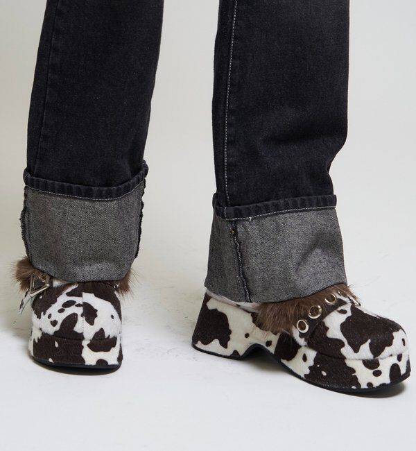  「【26AW LOOK掲載・WEB限定カラーあり】【SLOPPY】ファーベルトサボ」|ロングブーツ|